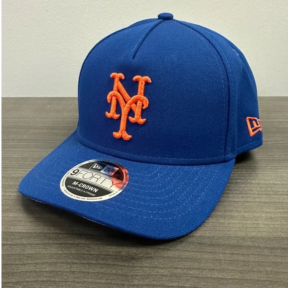 New Era 9FORTY M-Crown New York Mets Hat Blue Adjustable Snapback Cap MLB